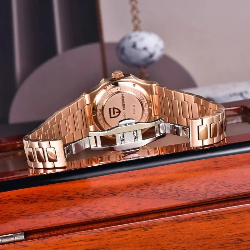 Pagani Design Nautilus Blue Dial Rose Gold-Tone Men's Watch | PD-1728