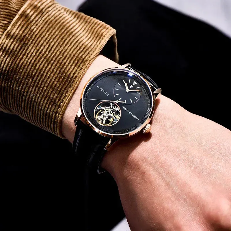 Pagani Design Tourbillon Black Dial Automatic Men's Watch | PD-1796