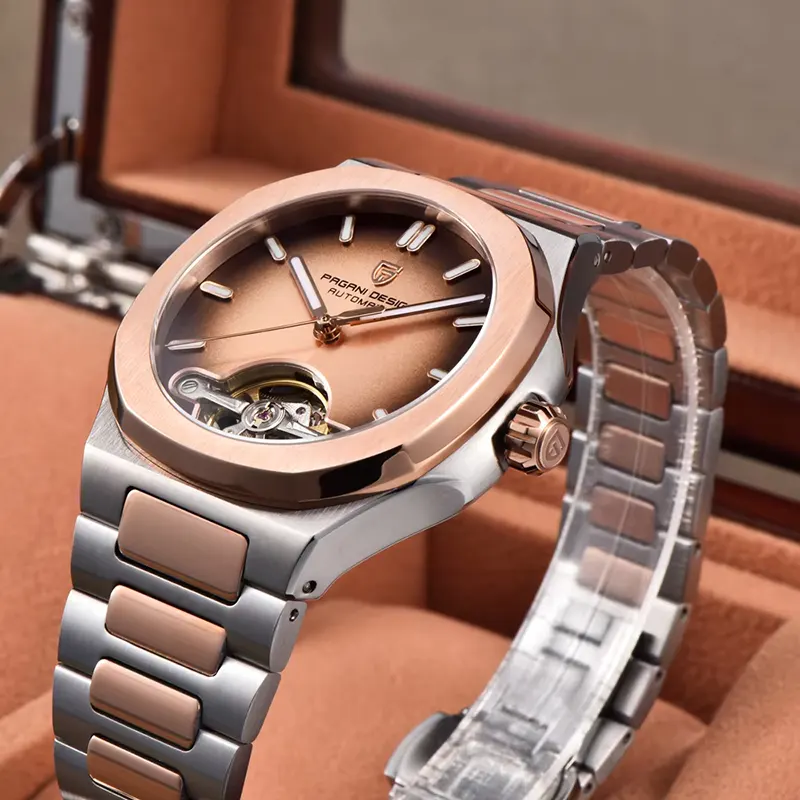 Pagani Design PD-YS025 Open Heart Rose Dial Automatic Men's Watch