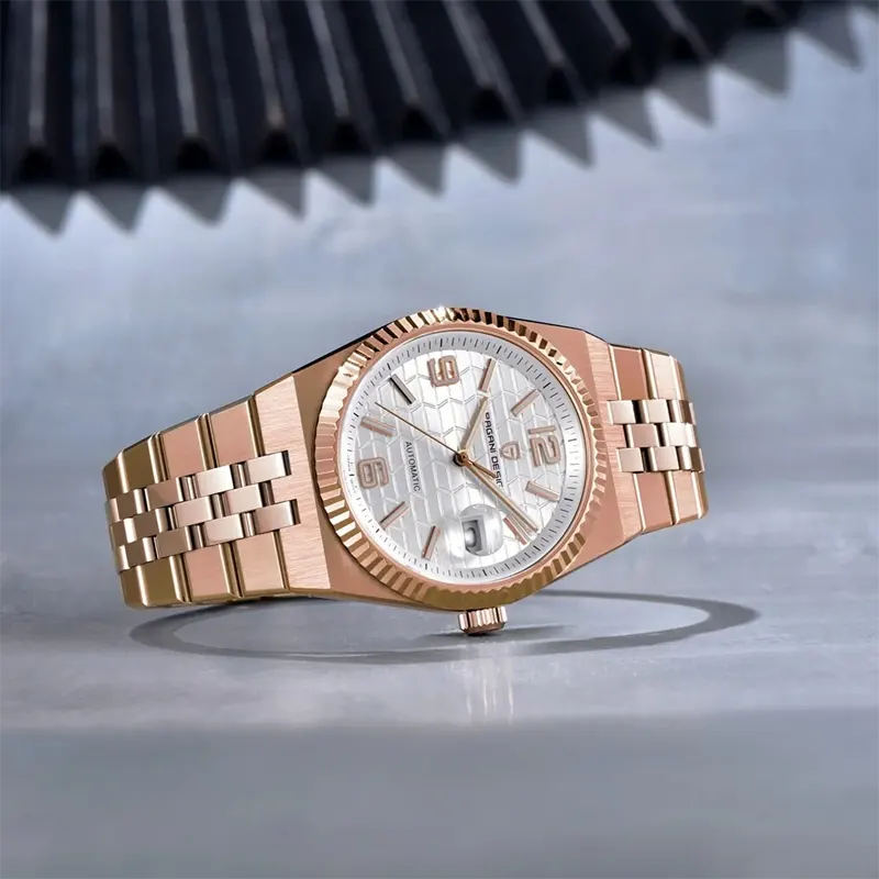 Pagani Design Land Dweller Rose-Tone Silver Dial Men's Watch | PD-YS027