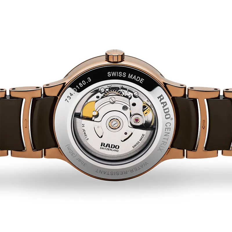 Rado Centrix Automatic Brown Dial Two-tone Men's Watch | R30036752