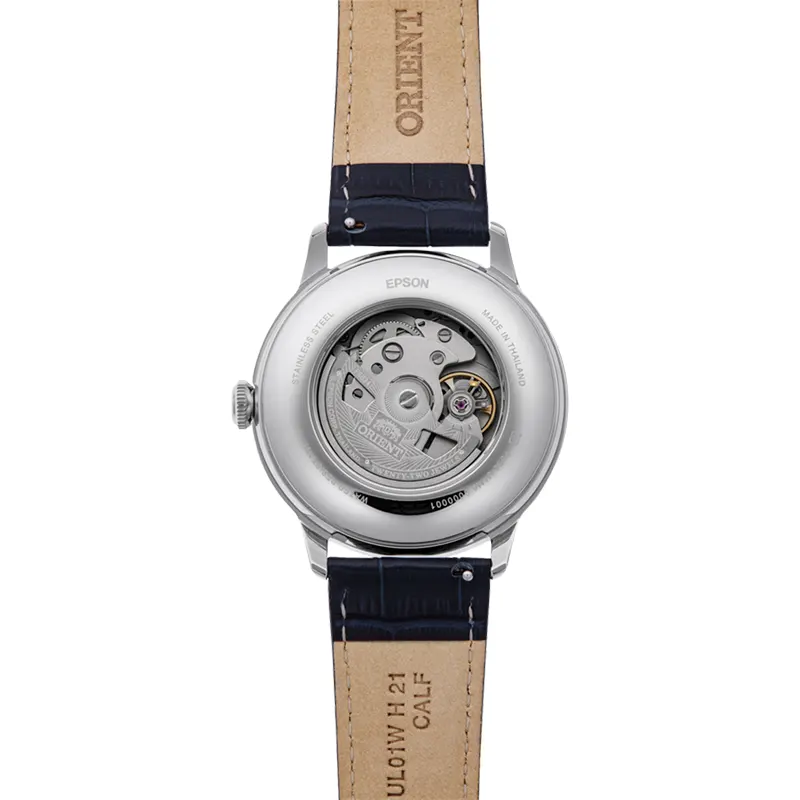Orient Bambino Sun & Moon Navy Blue Dial Men's Watch | RA-AK0806L