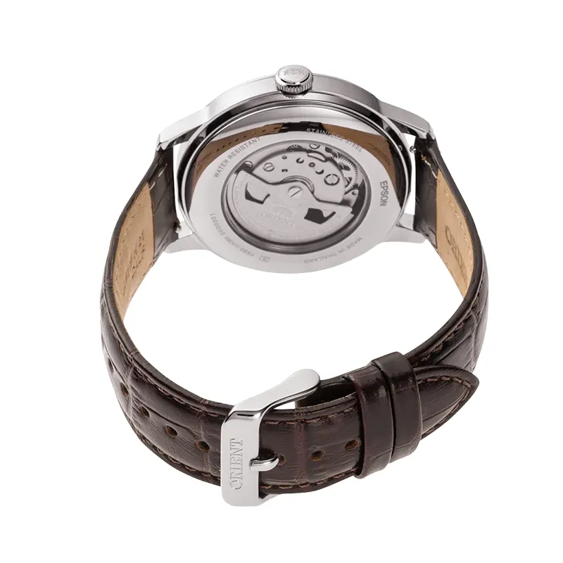 Orient Bambino Sun & Moon Bordeaux Dial Men's Watch | RA-AK0807R