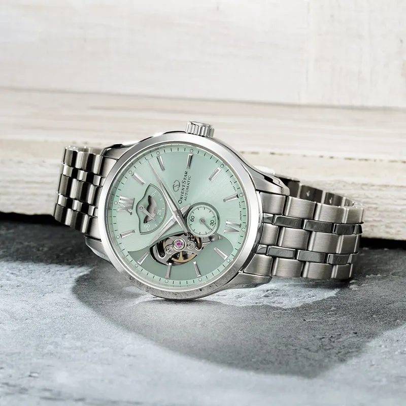 Orient Star Contemporary Layered Skeleton Mint Green Dial Limited Edition Men's Watch | RE-AV0B11E