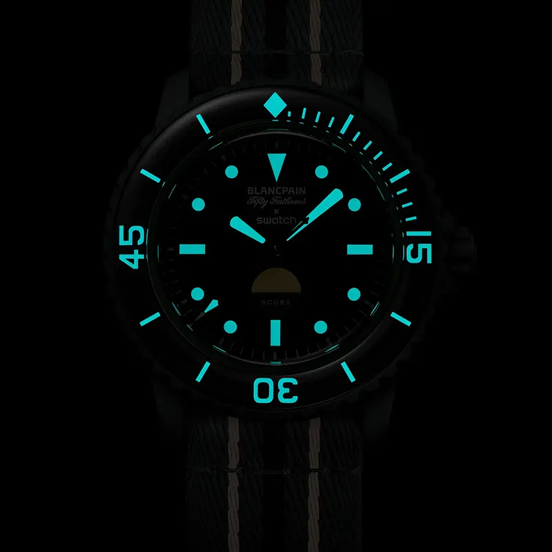 Blancpain X Swatch Fifty Fathoms Green Abyss Automatic Men's Watch | S035G100