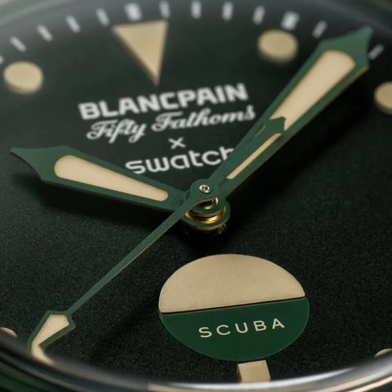 Blancpain X Swatch Fifty Fathoms Green Abyss Automatic Men's Watch | S035G100