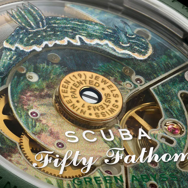 Blancpain X Swatch Fifty Fathoms Green Abyss Automatic Men's Watch | S035G100