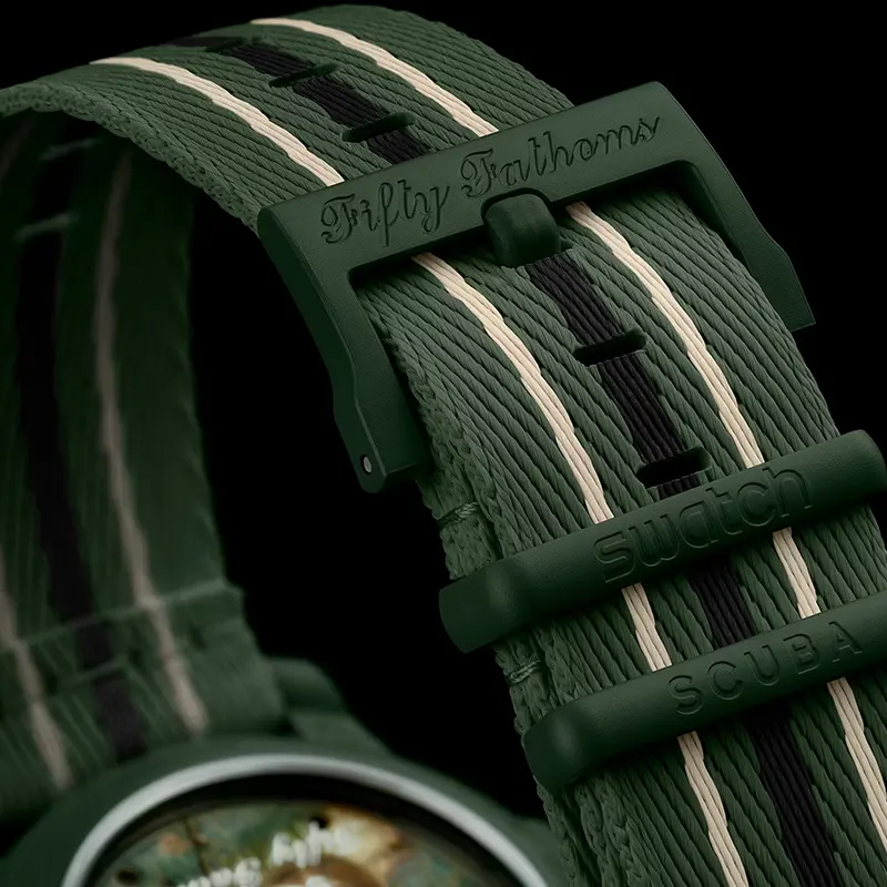 Blancpain X Swatch Fifty Fathoms Green Abyss Automatic Men's Watch | S035G100