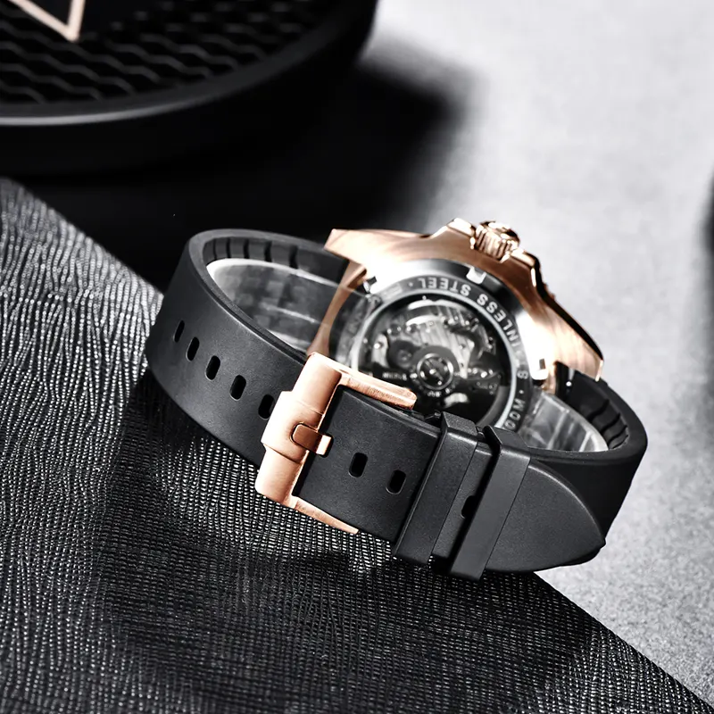 Pagani Design Yachtmaster Automatic  Silicone Strap Men's Watch | PD-1651