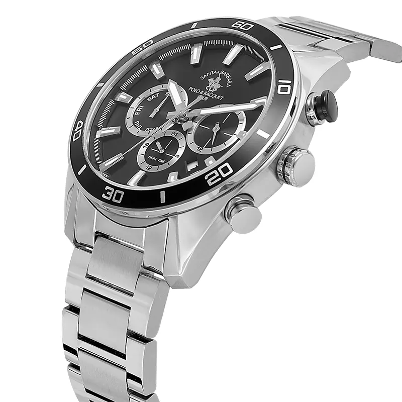 Santa Barbara Polo & Racquet Club Black Dial Men's Watch | SB.1.10498-1