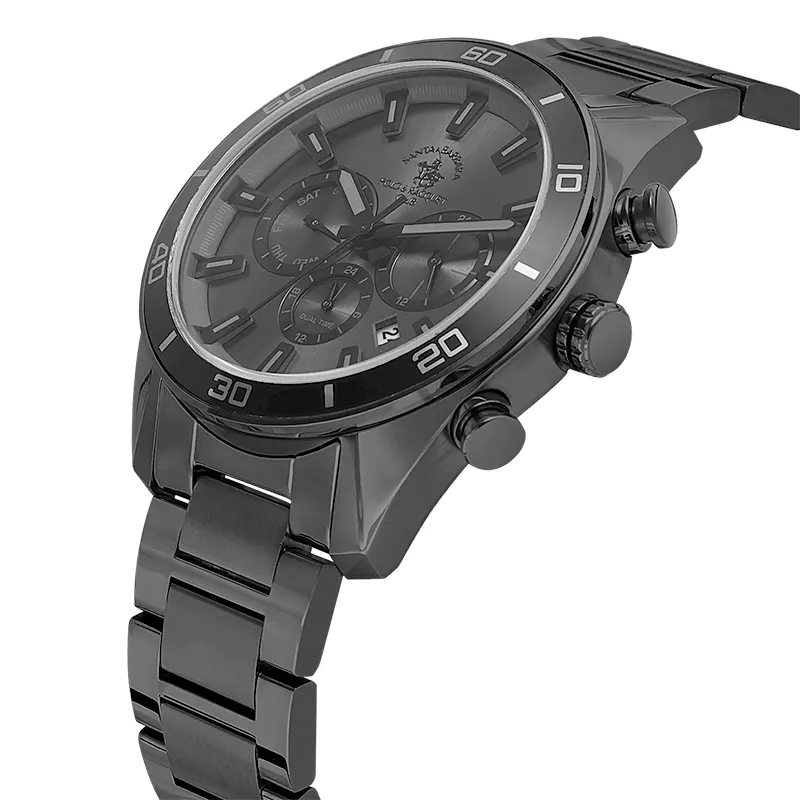 Santa Barbara Polo & Racquet Club Gun Black Dial Men's Watch | SB.1.10498-5