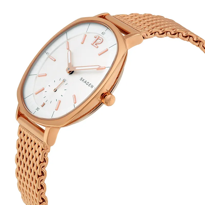 Skagen Rungsted SKW2401 White Dial Rose Gold-tone Ladies Watch
