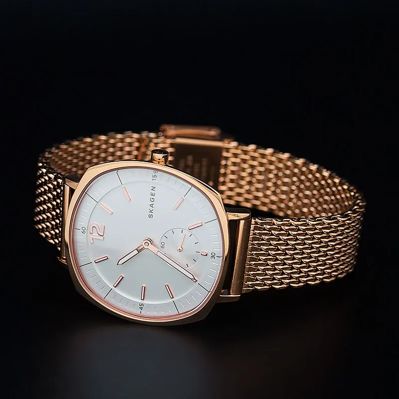 Skagen Rungsted SKW2401 White Dial Rose Gold-tone Ladies Watch