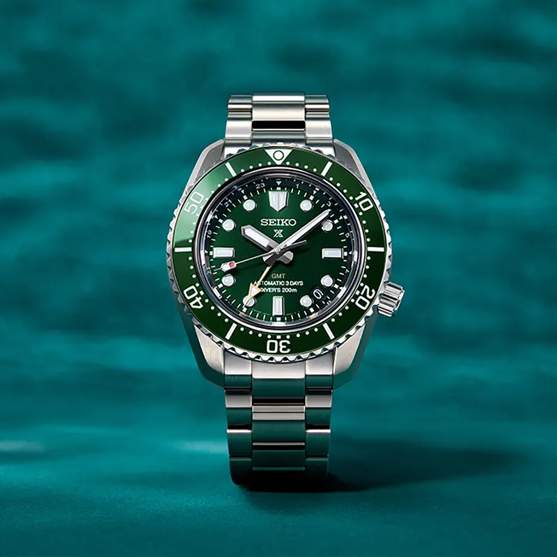 Seiko Prospex Sea Diver's 1968 Heritage GMT Green Dial Men's Watch | SPB381J1