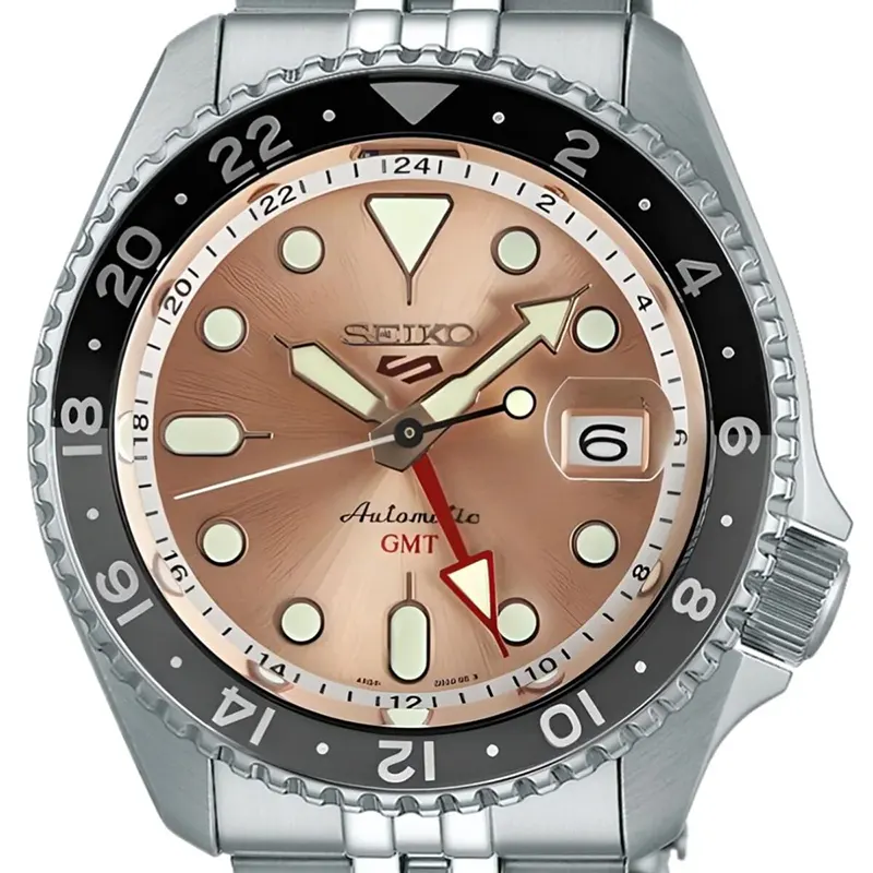 Seiko 5 Sports GMT Thong Sia Rose Dial Limited Edition Men’s Watch SSK043K1