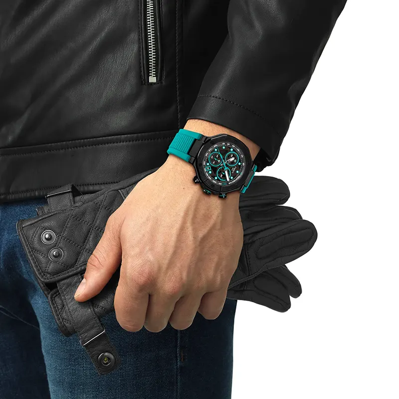 Tissot T-Race Chronograph Black Dial Silicone Men's Watch | T141.417.37.051.01