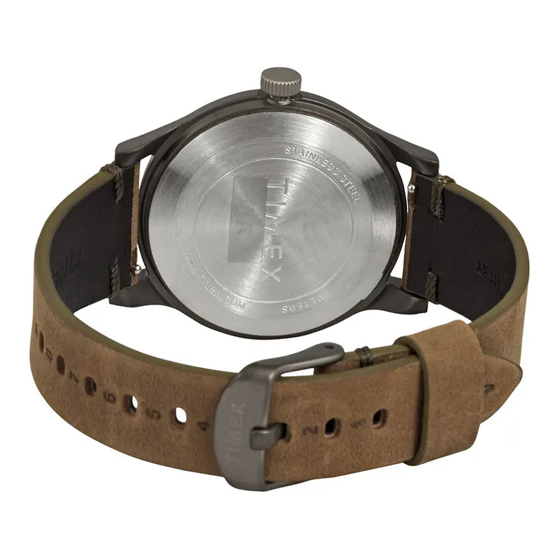 Timex MK1 Brown Leather Strap Black Dial Men's Watch | TW2R97000