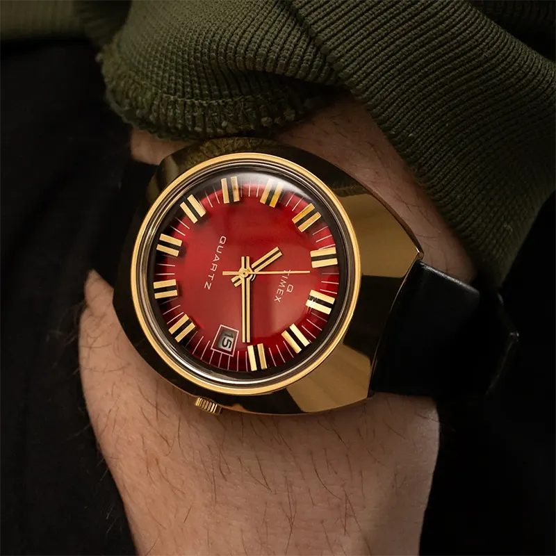 Timex 1972 Reissue Burgundy Dial Men's Watch | TW2V25400