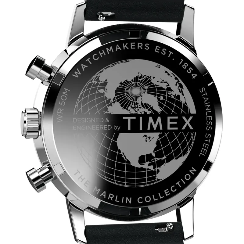 Timex Marlin® Chronograph Tachymeter Silver Dial Men's Watch | TW2W10300