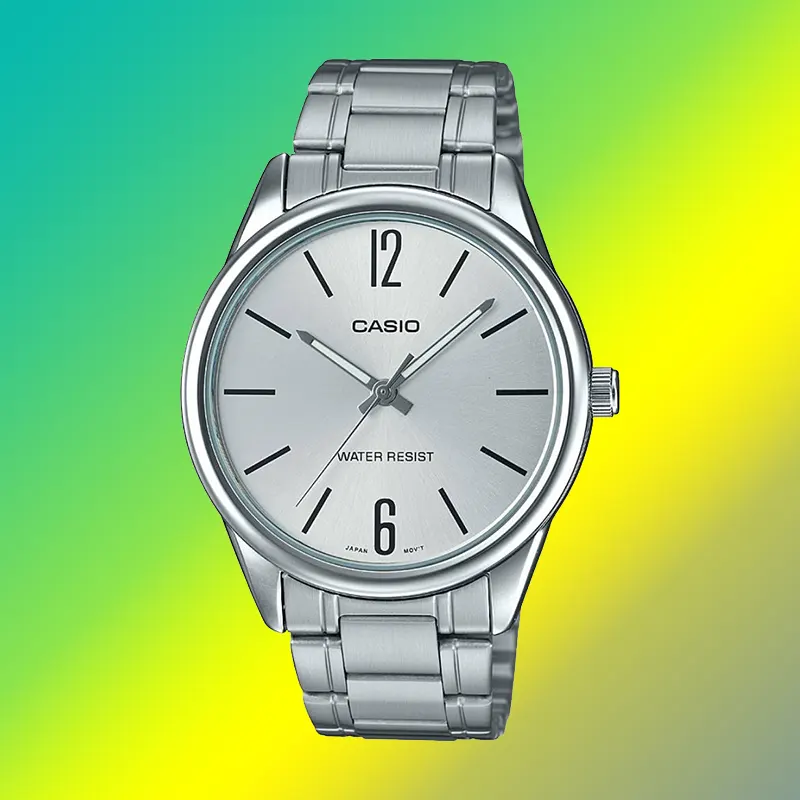 Casio Silver Dial Couple Watch | MTP/LTP-V005D-7B