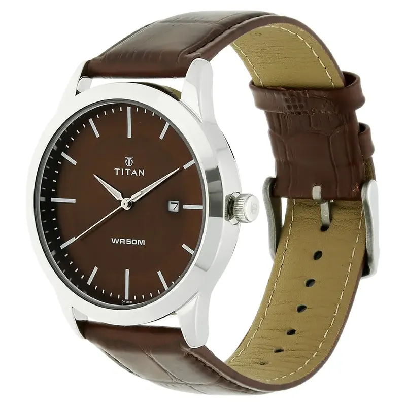 Titan 1584SL04 Workwear Brown Dial Men's Watch