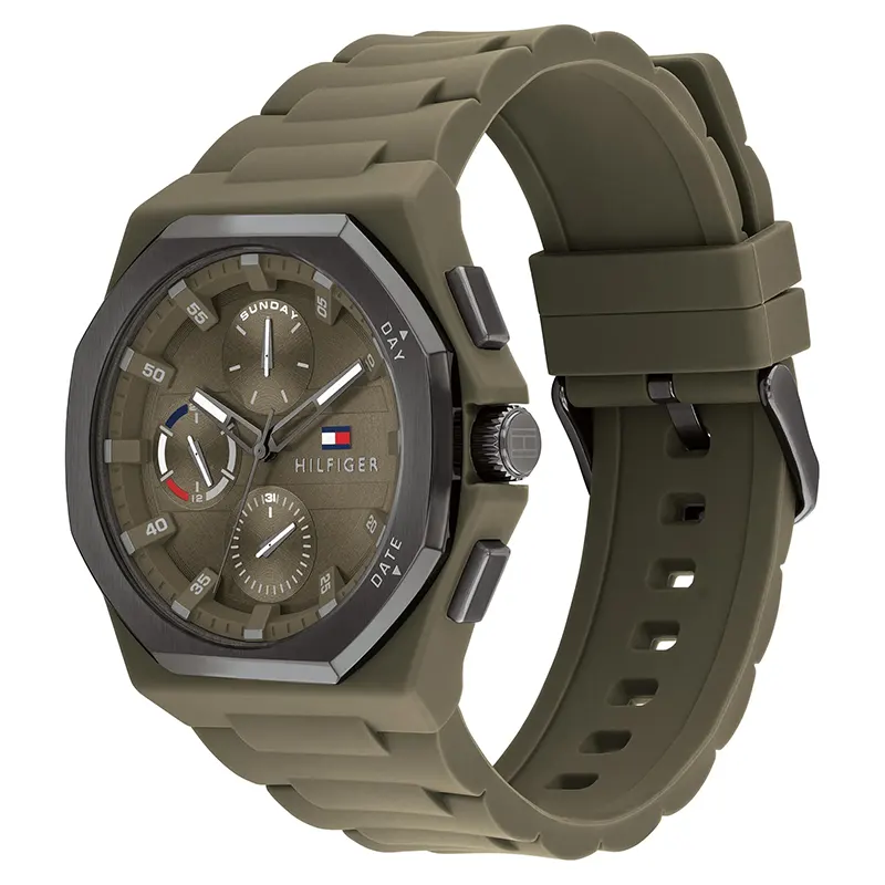 Tommy Hilfiger Neo Multifunction Green Silicone Men's Watch | 1792121