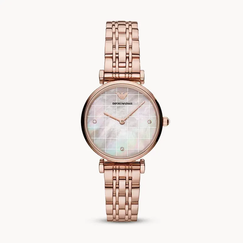 Emporio Armani Gianni T-bar MOP Dial Ladies Watch | AR11385