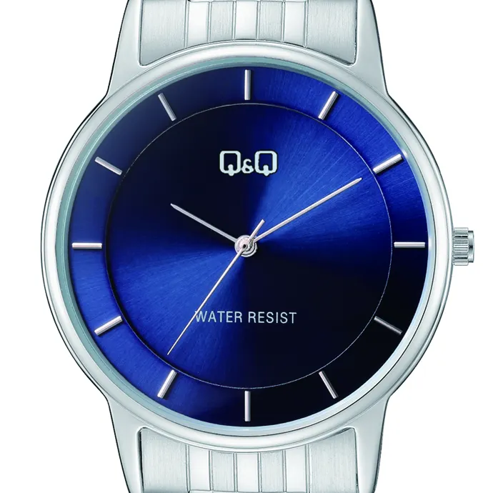 Q&Q C62A-001PY Blue Dial Silver-tone Men's Watch