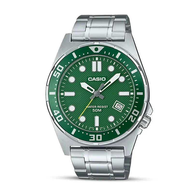 Casio Enticer MTD-135D-3AV Green Dial Men's Watch