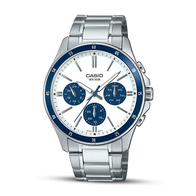 Casio Enticer MTP-1374D-7A2 White Dial Men's Watch