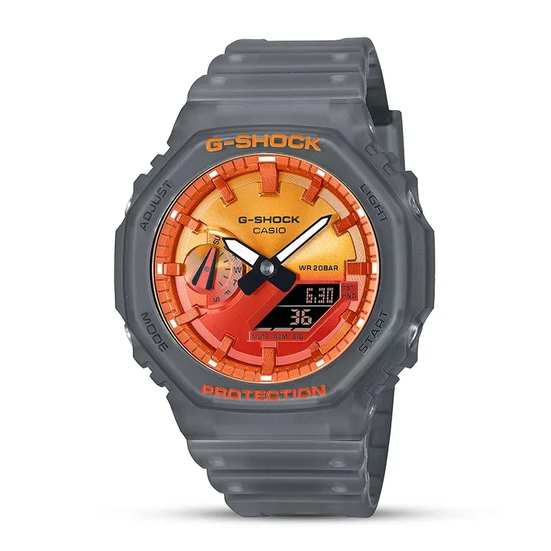 Casio G-Shock Glowing Flames Orange Dial Men's Watch | GA-2100FLS-8A4