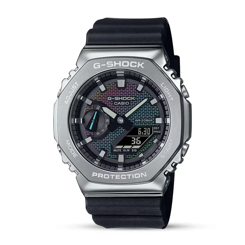 Casio G-Shock GM-2100RW-1 Rainbow Hues Brick Wall Dial Men's Watch