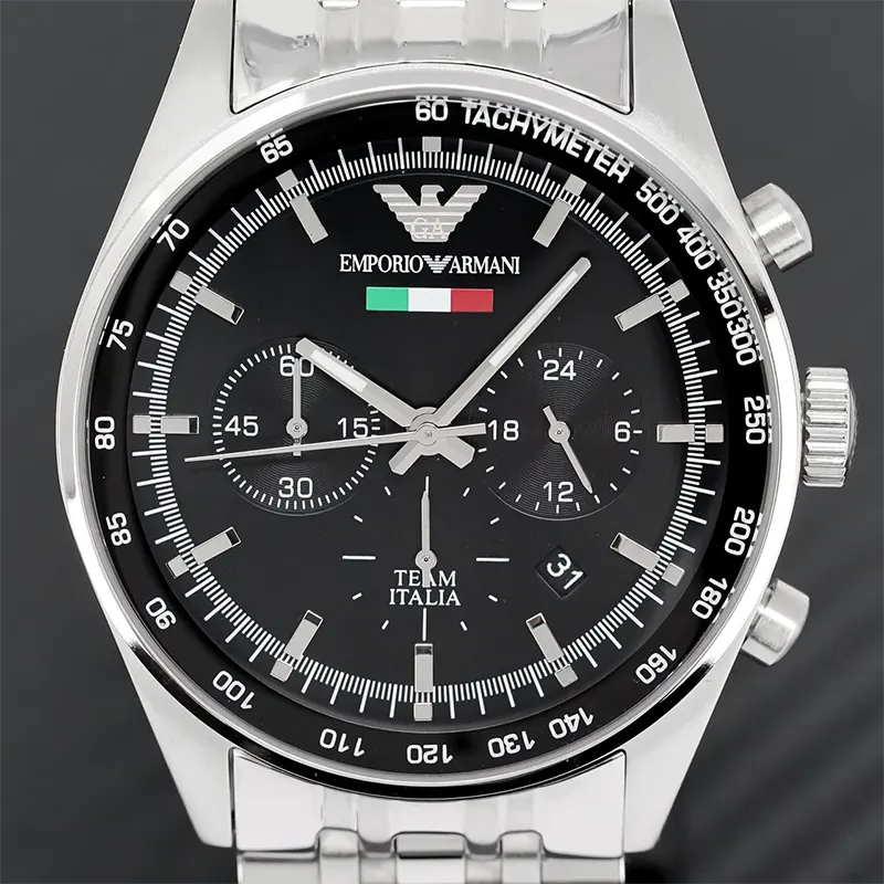 Emporio Armani Sportivo Chronograph Black Dial Men's Watch | AR5983