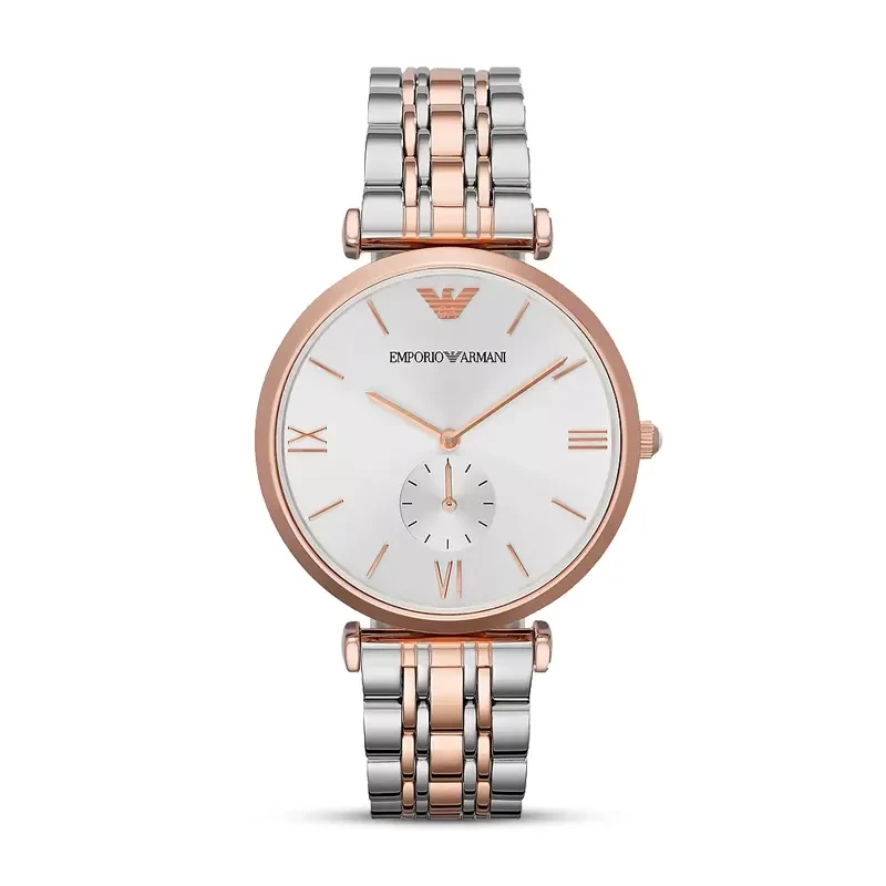 Emporio Armani Classic Silver Dial Two-Tone Men's Watch | AR1677