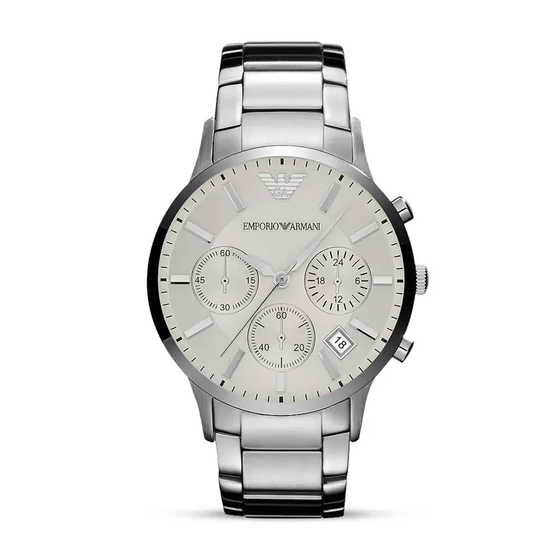 Emporio Armani Renato Chronograph Silver Dial Men's Watch | AR2458