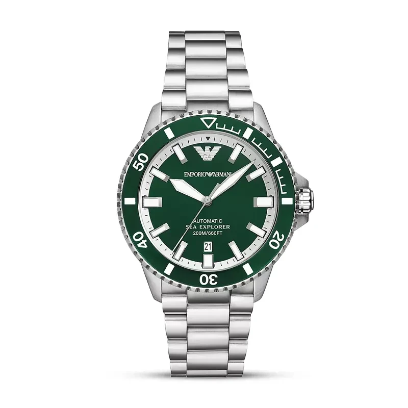 Emporio Armani Sea Explorer Automatic Green Dial Men's Watch | AR60080