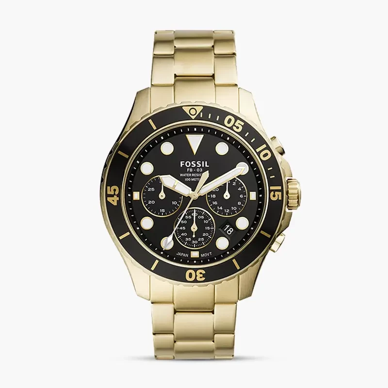 Fossil FB-03 Chronograph Black Dial Men's Watch | FS5727