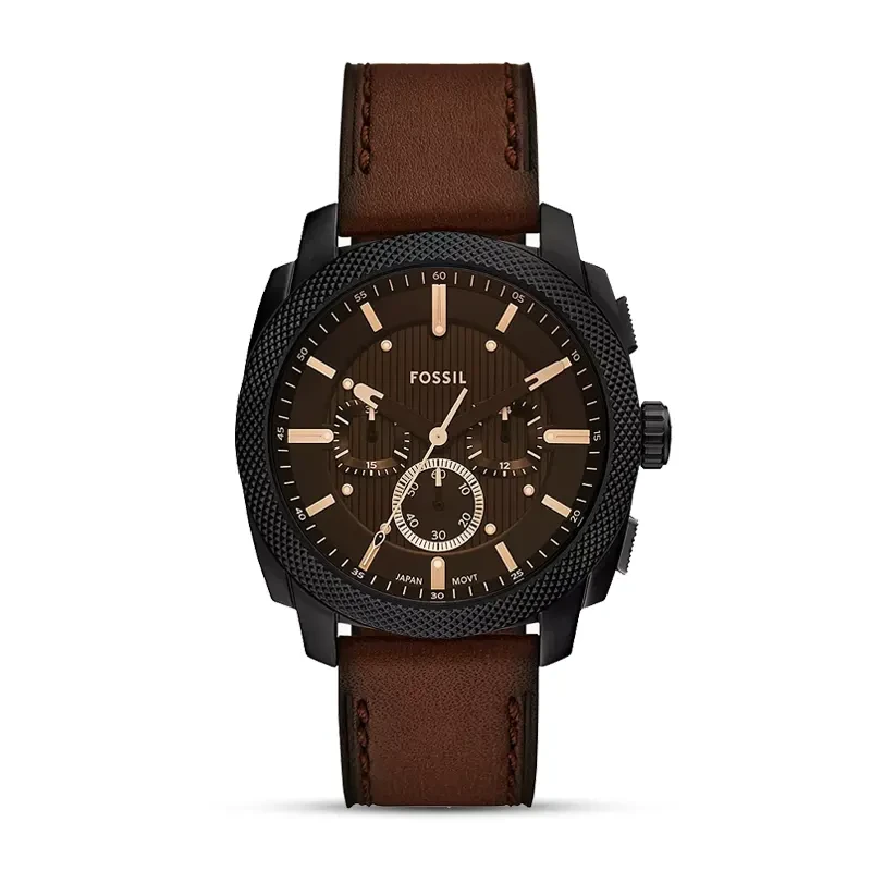 Fossil Machine Chronograph Brown Leather Men's Watch | FS6101