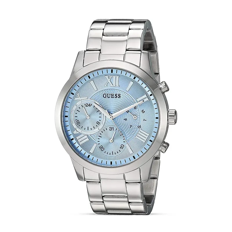 Guess Blue Dial Silver-Tone Ladies Watch | U1070L4