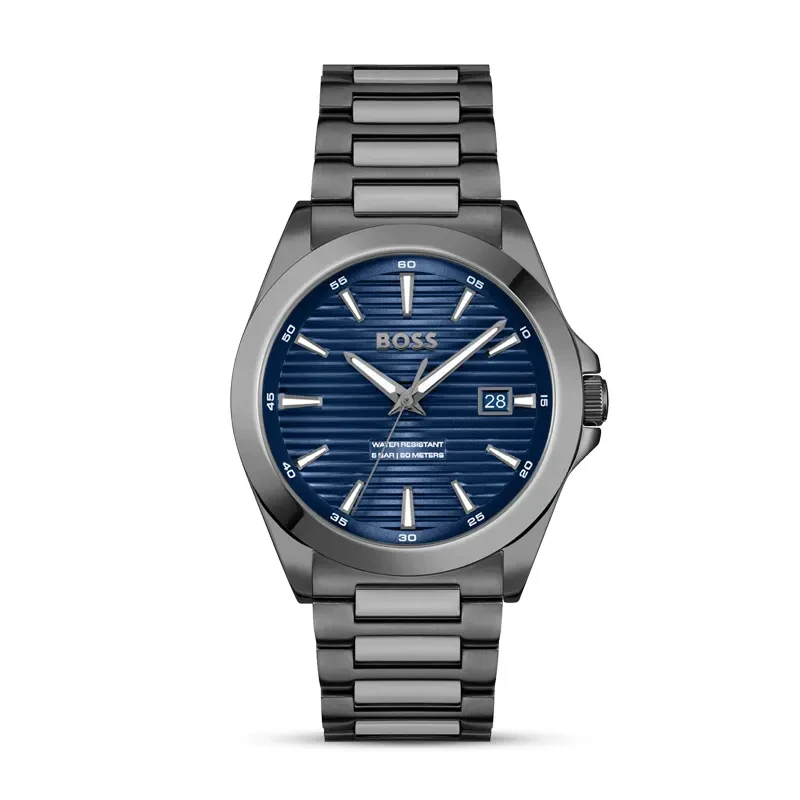 Hugo Boss Strike Blue Dial Gun-Metal Men's Watch | 1514175