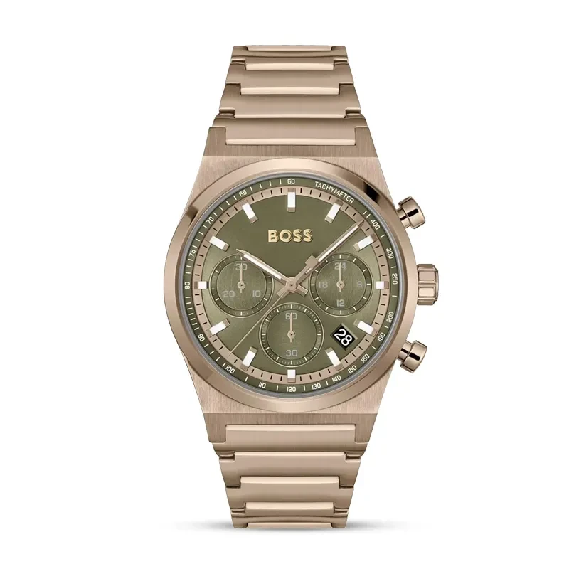 Hugo Boss Candor Chrono Olive Green Dial Men's Watch | 1514222