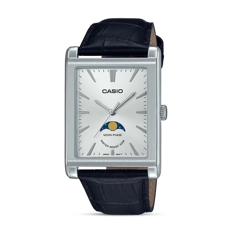 Casio Moon Phase MTP-M105L-7AV Silver Dial Men's Watch