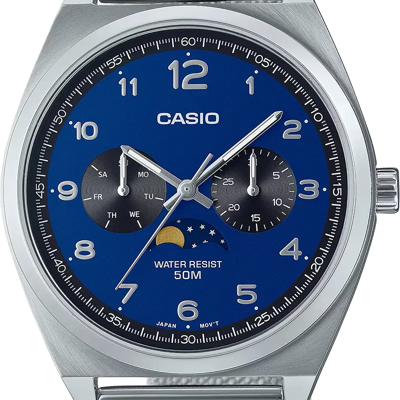 Casio MTP-M300M-2AV Moon Phase Blue Dial Men's Watch