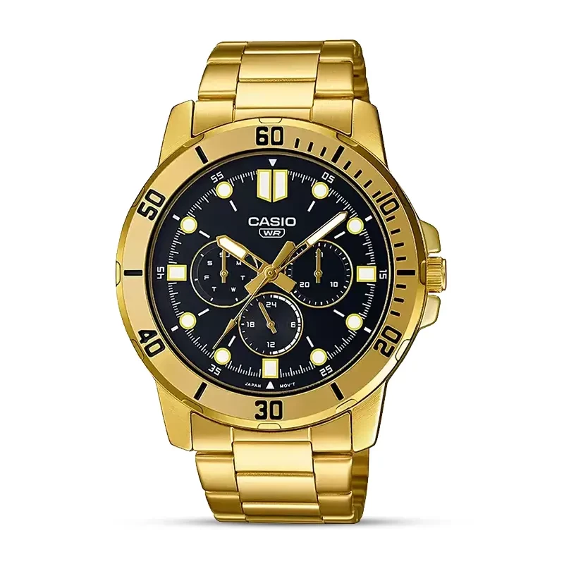Casio MTP-VD300G-1E Black Dial Men's Watch