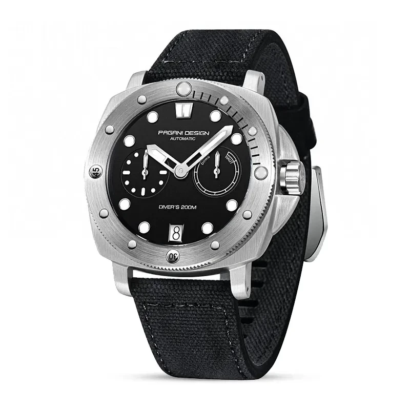 Pagani Design PD-1767 Diver's 200M Automatic Black Men's Watch