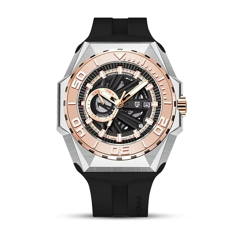 Pagani Design PD-YS007 Skeleton Dial Automatic Silicone Men's Watch