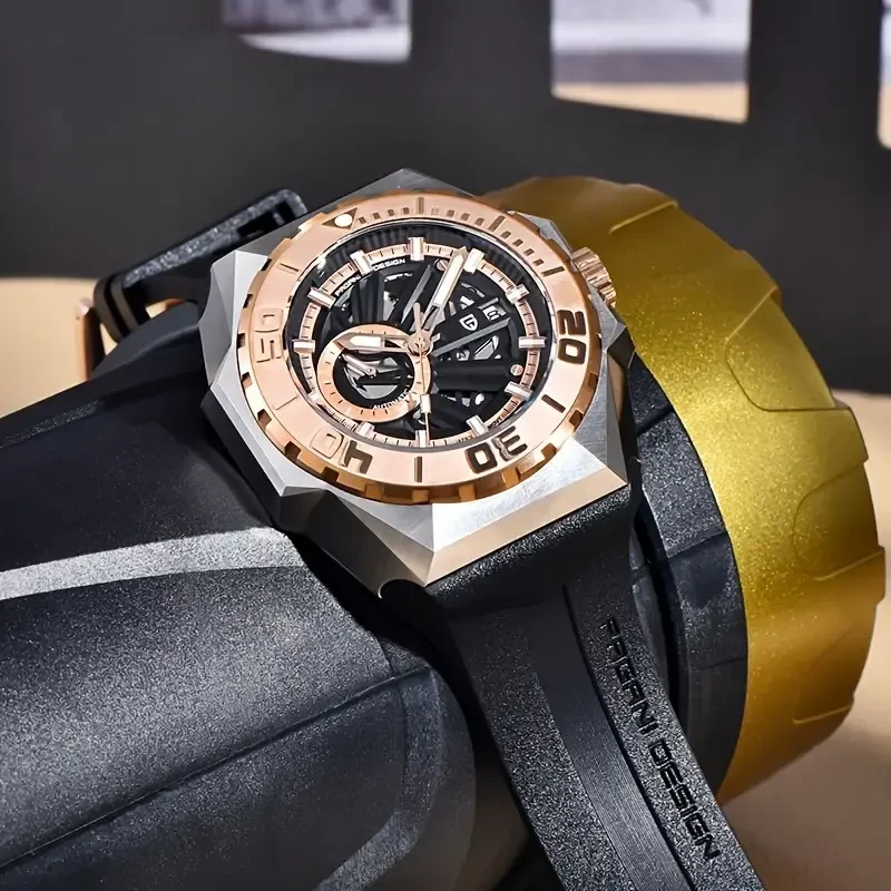 Pagani Design PD-YS007 Skeleton Dial Automatic Silicone Men's Watch