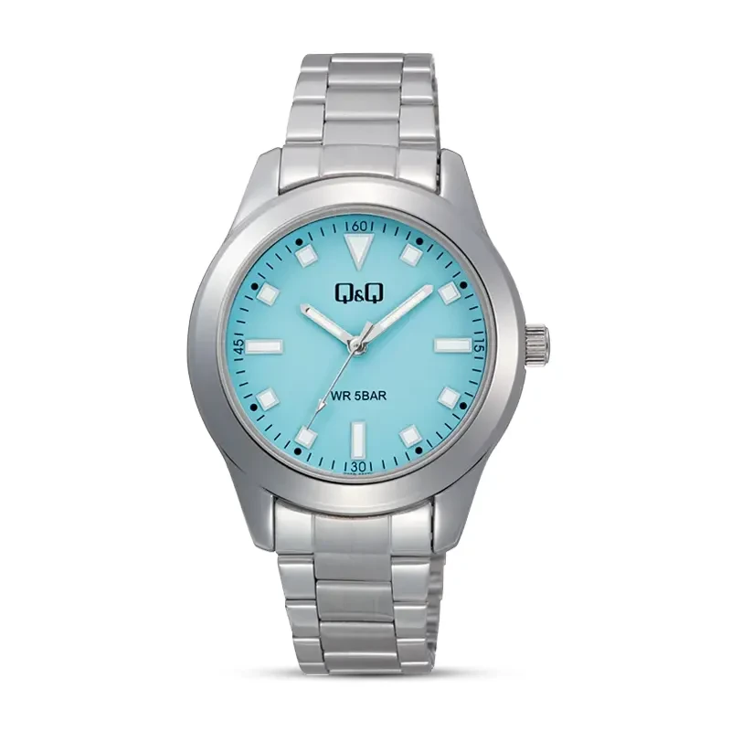 Q&Q Q35B-008PY Ice Blue Dial Silver-tone Ladies Watch