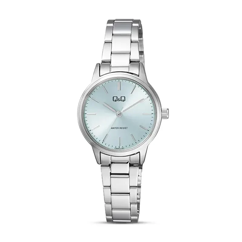 Q&Q Q969J222Y Light Blue Dial Silver-tone Ladies Watch