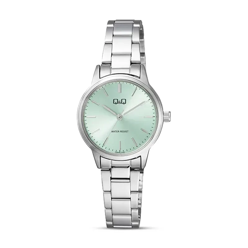 Q&Q Q969J242Y Light Green Dial Silver-tone Ladies Watch